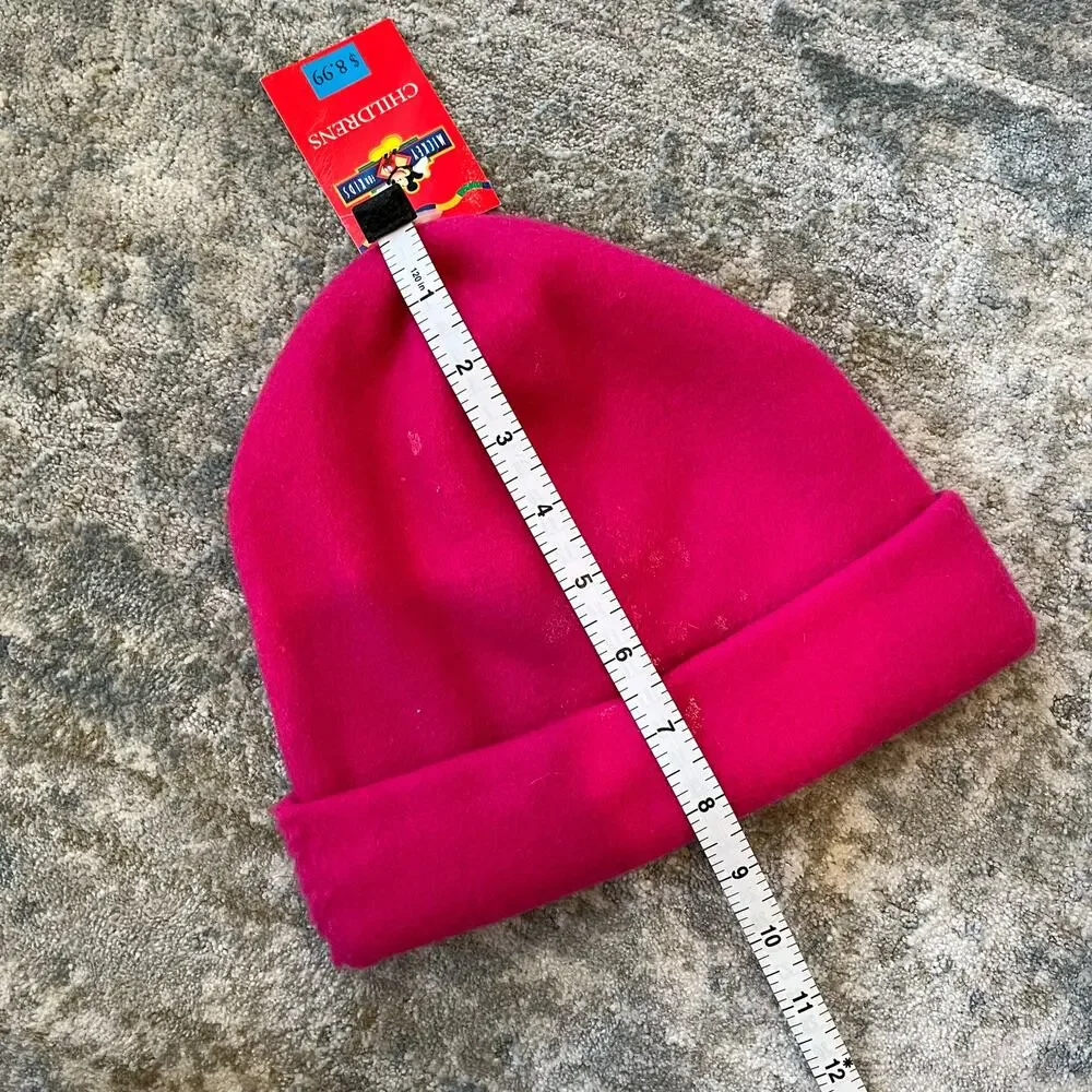 Vintage Mickey For Kids Pink Fleece Hat NWT